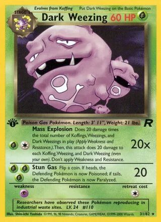 Dark Weezing (1st Edition) — Team Rocket 31/82