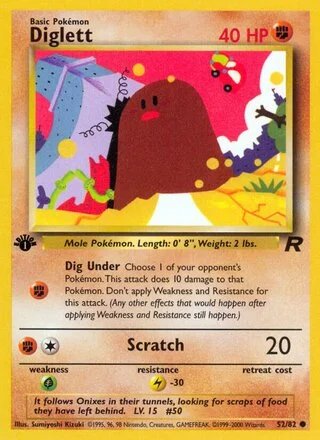 Diglett (1st Edition) — Team Rocket 52/82