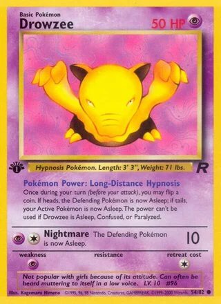 Drowzee (1st Edition) — Team Rocket 54/82