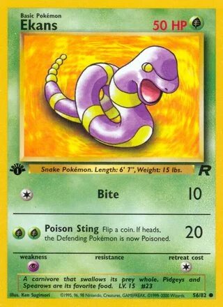 Ekans (1st Edition) — Team Rocket 56/82