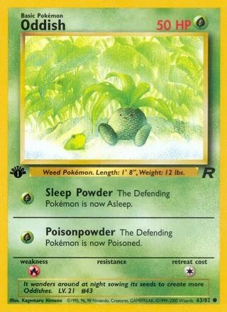 Oddish (1st Edition) — Team Rocket 63/82
