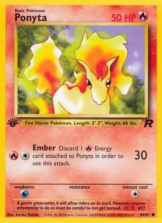 Ponyta (1st Edition) — Team Rocket 64/82