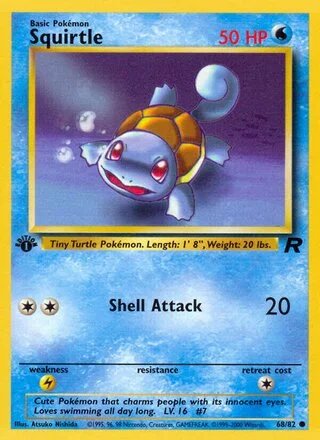 Squirtle (1st Edition) — Team Rocket 68/82