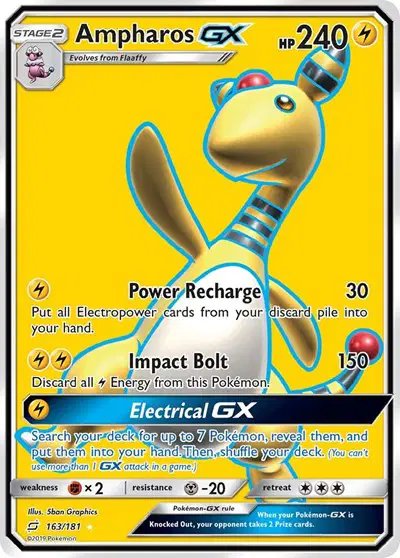 Ampharos GX (Full Art) — Team Up 163