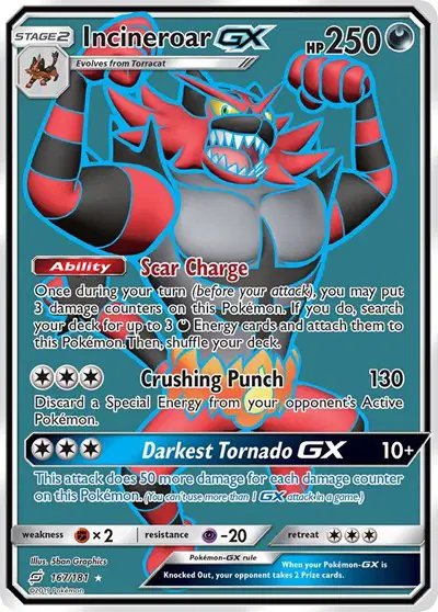 Incineroar GX (Full Art) — Team Up 167