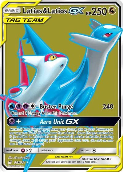 Latias & Latios GX (Full Art) — Team Up 169