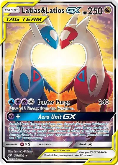Latias & Latios GX (Alternate Full Art) — Team Up 170