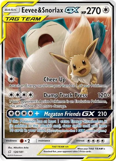 Eevee & Snorlax GX — Team Up 120