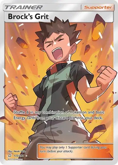 Brock's Grit (Full Art) — Team Up 172