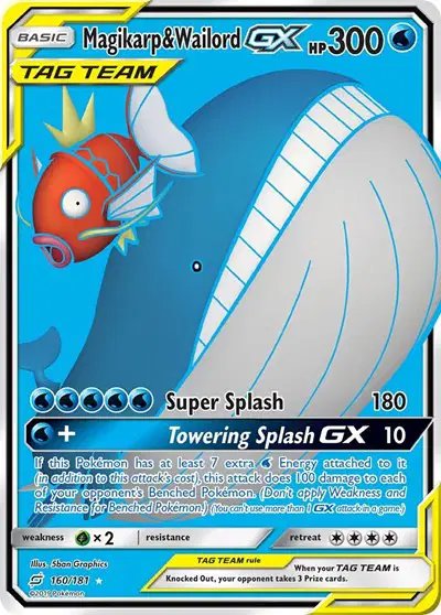 Magikarp & Wailord GX (Full Art) — Team Up 160