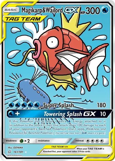 Magikarp & Wailord GX (Alternate Full Art) — Team Up 161