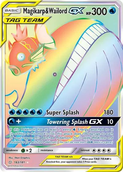 Magikarp & Wailord GX (Secret) — Team Up 183
