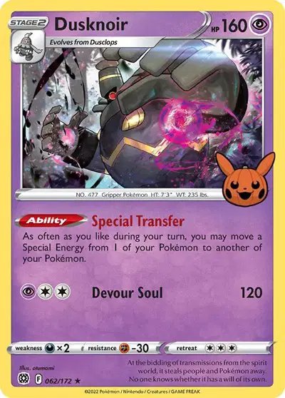 Dusknoir — Trick or Trade BOOster Bundle 062/172