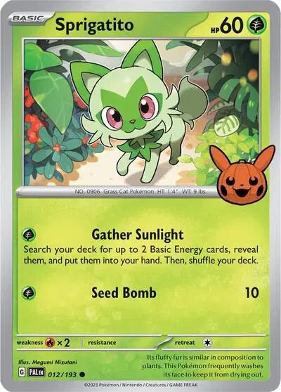 Sprigatito — Trick or Trade BOOster Bundle 2024 012/193