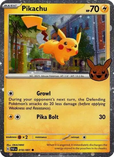 Pikachu (Cosmos Holo) — Trick or Trade BOOster Bundle 2024 018/091