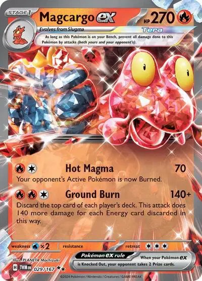 Magcargo ex — Twilight Masquerade 029/167