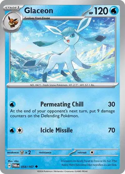 Glaceon — Twilight Masquerade 054/167