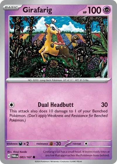 Girafarig — Twilight Masquerade 083/167