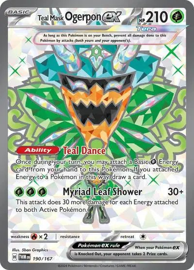 Teal Mask Ogerpon ex — Twilight Masquerade 190/167