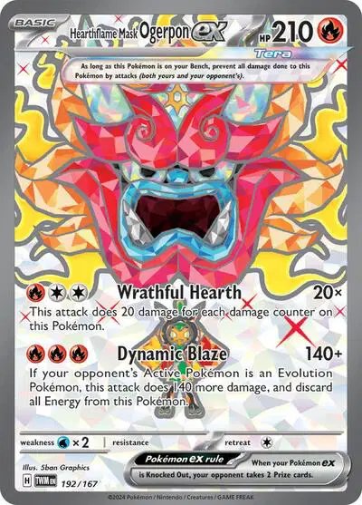 Hearthflame Mask Ogerpon ex — Twilight Masquerade 192/167