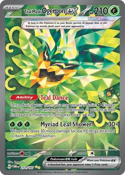 Teal Mask Ogerpon ex — Twilight Masquerade 211/167