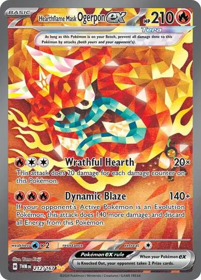 Hearthflame Mask Ogerpon ex — Twilight Masquerade 212/167