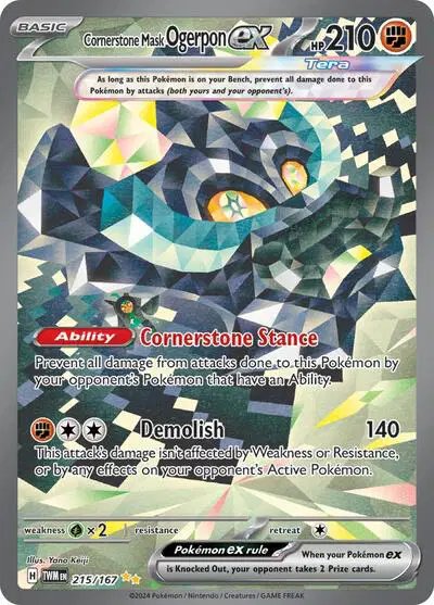 Cornerstone Mask Ogerpon ex — Twilight Masquerade 215/167