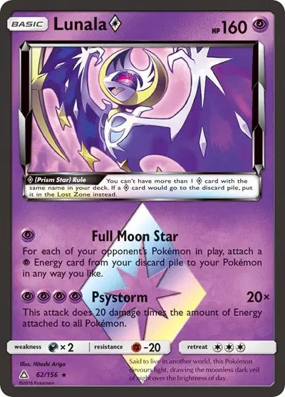 Lunala Prism Star — Ultra Prism 62/156