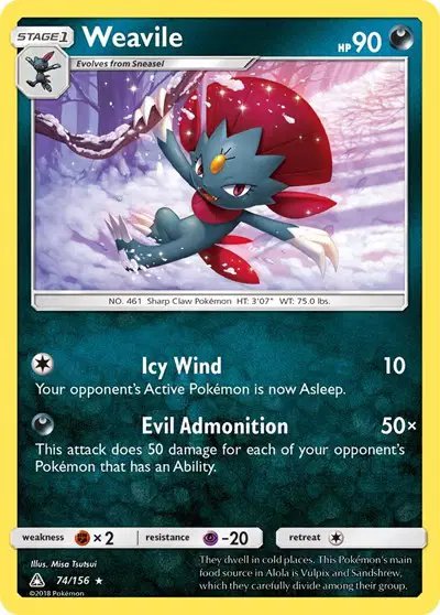 Weavile — Ultra Prism 74/156