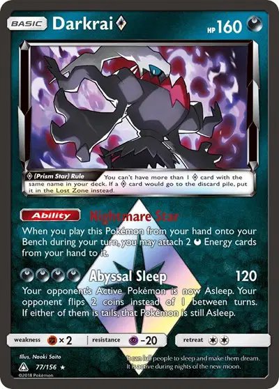 Darkrai Prism Star — Ultra Prism 77/156