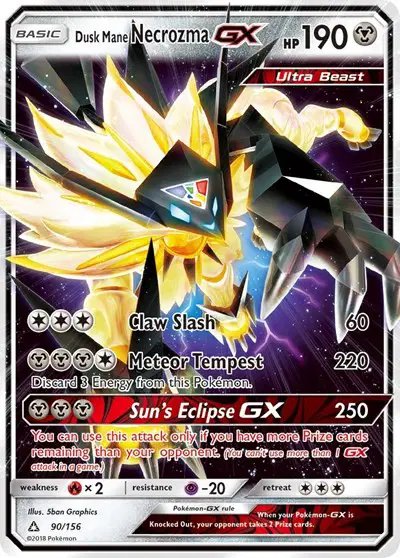 Dusk Mane Necrozma GX — Ultra Prism 90/156