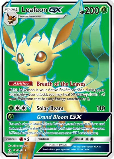 Leafeon GX (Full Art) — Ultra Prism 139/156