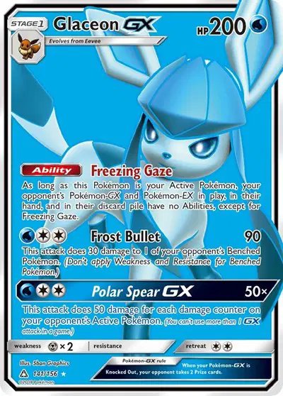 Glaceon GX (Full Art) — Ultra Prism 141/156