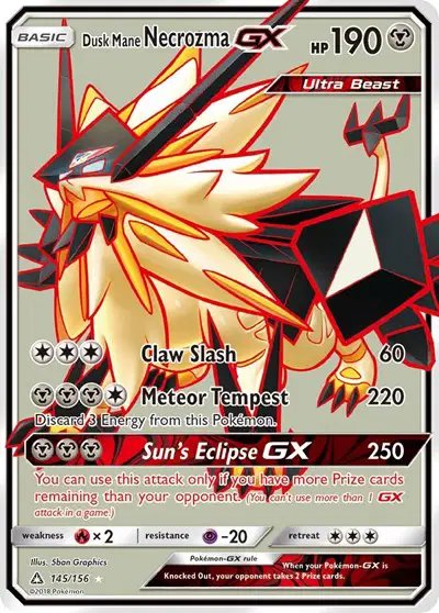 Dusk Mane Necrozma GX (Full Art) — Ultra Prism 145/156