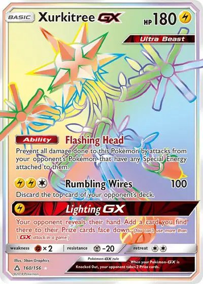 Xurkitree GX (Secret Rare) — Ultra Prism 160/156
