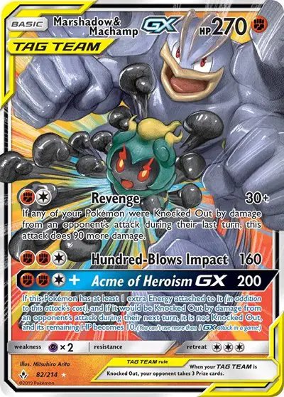 Marshadow & Machamp GX — Unbroken Bonds 82
