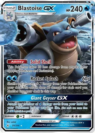 Blastoise GX — Unbroken Bonds 35