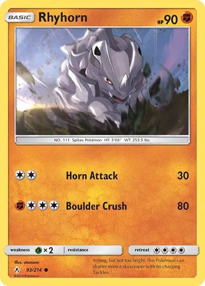 Rhyhorn (93) — Unbroken Bonds 93