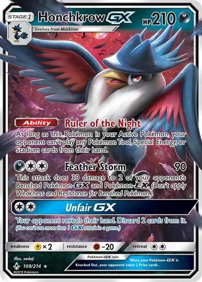 Honchkrow GX — Unbroken Bonds 109