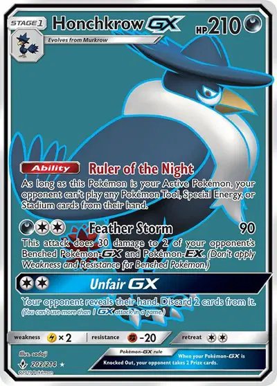 Honchkrow GX (Full Art) — Unbroken Bonds 202