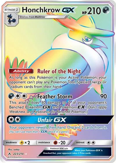 Honchkrow GX (Secret) — Unbroken Bonds 223