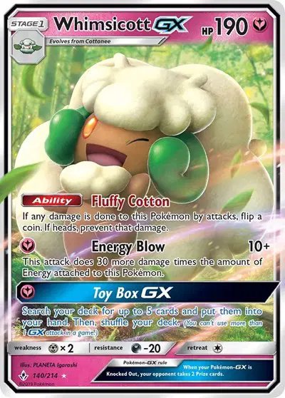 Whimsicott GX — Unbroken Bonds 140
