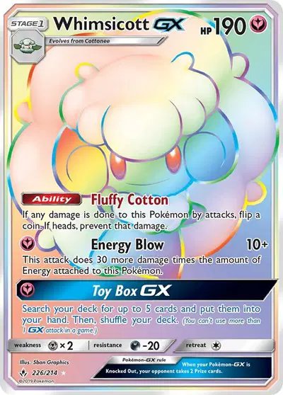 Whimsicott GX (Secret) — Unbroken Bonds 226