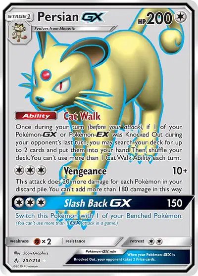 Persian GX (Full Art) — Unbroken Bonds 207