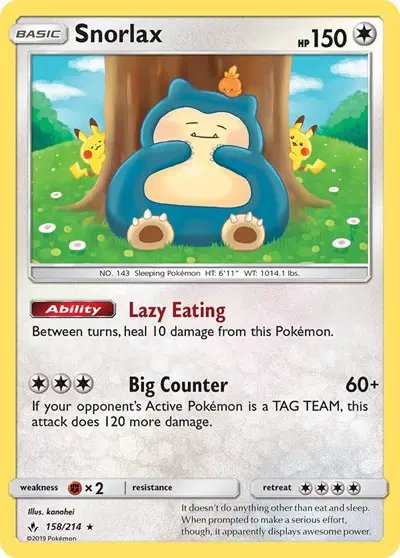 Snorlax — Unbroken Bonds 158