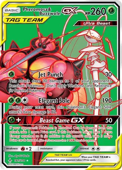 Pheromosa & Buzzwole GX (191) (Full Art) — Unbroken Bonds 191