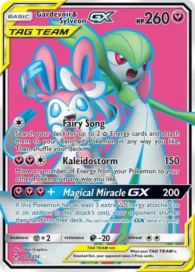 Gardevoir & Sylveon GX (204) (Full Art) — Unbroken Bonds 204