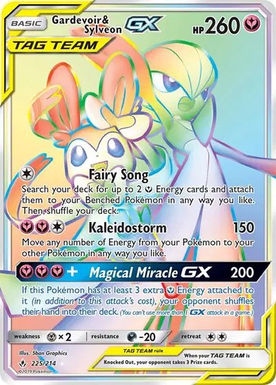 Gardevoir & Sylveon GX (Secret) — Unbroken Bonds 225