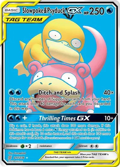 Slowpoke & Psyduck GX (Full Art) — Unified Minds 217/236