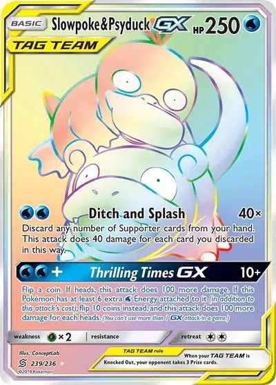 Slowpoke & Psyduck GX (Secret) — Unified Minds 239/236